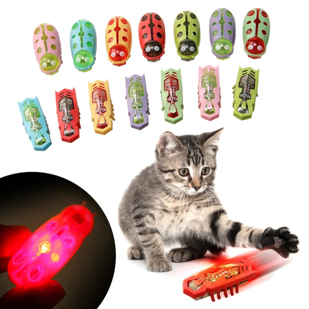 Electronic Insect Mouse Cat Toys Automatic Flip Turns Electric Bug Cat Interactive Toy Kitten Chasing Toy Pet Supplies