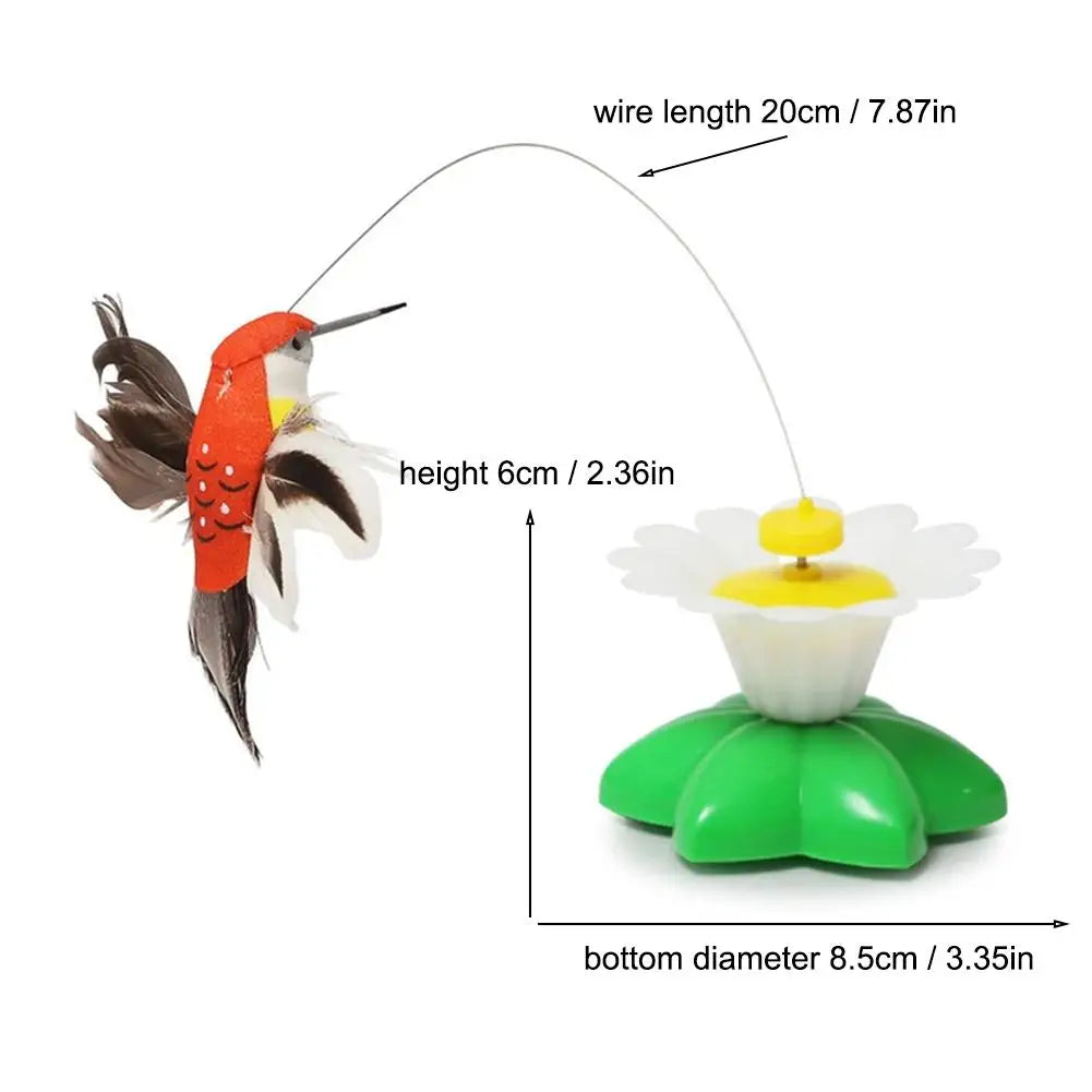 Rotating Electric Butterfly, Hummingbird And Bee Pet New Product Rotating Around Flowers To Cats And Butterflies Pet Toys