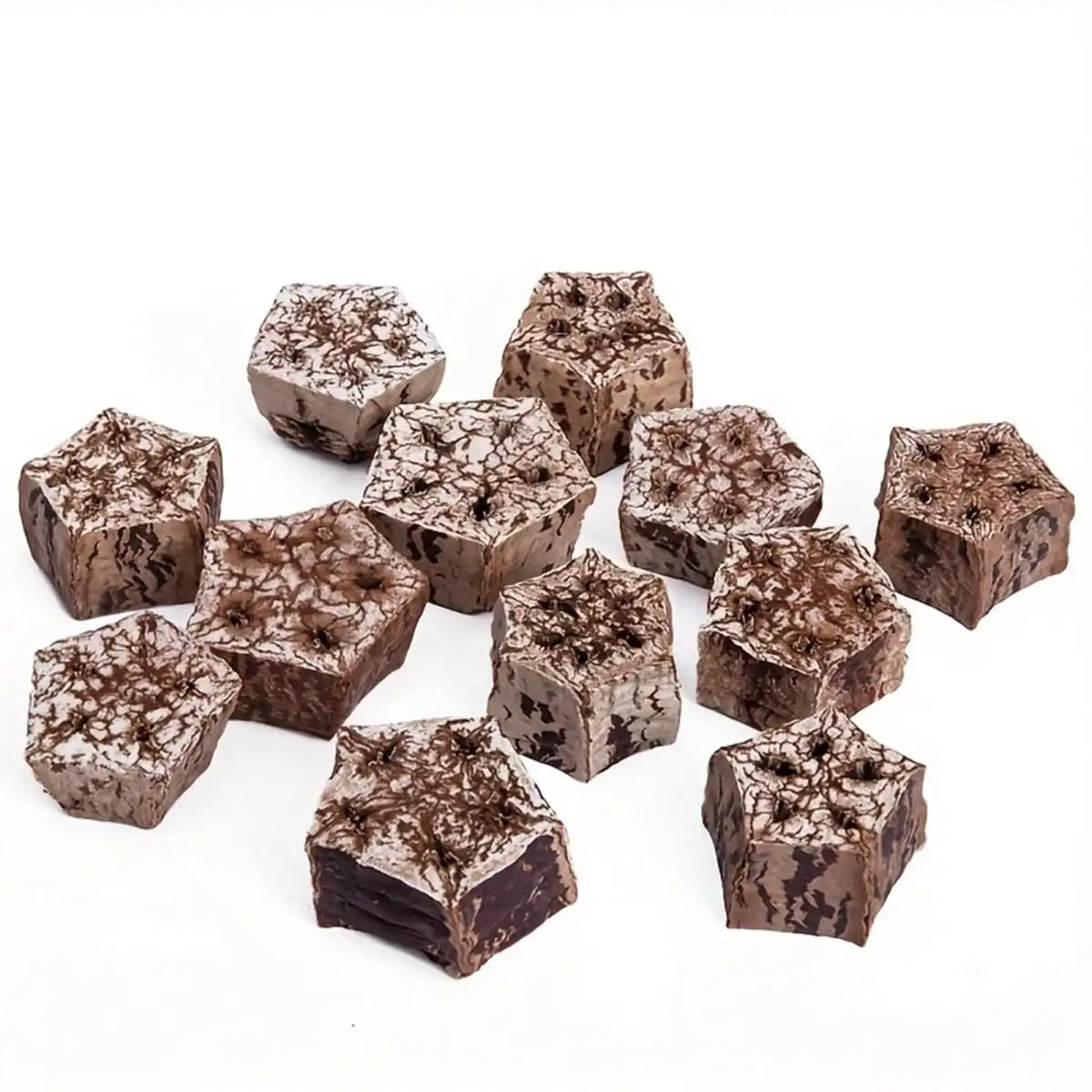 12pcs/Pack Natural Poplar Walnut And Five-Star Fruit Bird Toys For Boredom Relief And Mouth Grinding, Healthy Home Furnishings