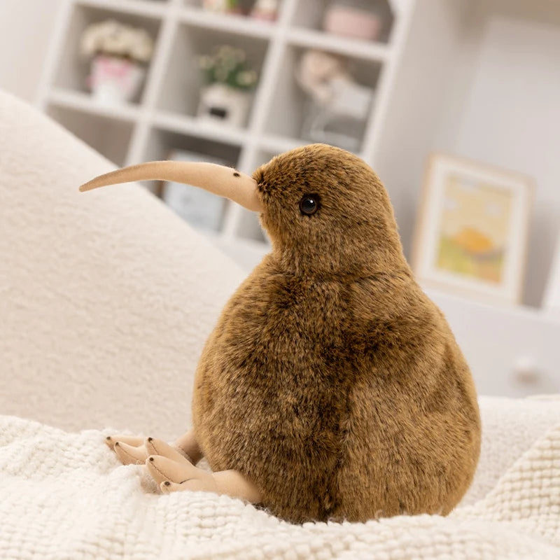 12/28cm Simulation Brown Kiwi Plush Toys Soft Stuffed Animal Doll Lifelike Bird Toys Kiwi Pillow Gifts
