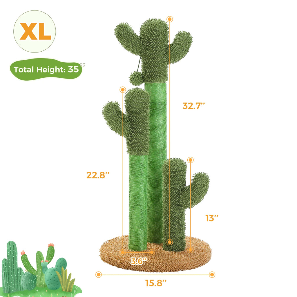 Cactus Cat Tree Small Cat Tower with Spacious Condo,Cozy Hammock,Dangling Ball,Scratching Post Cat Accessories for Indoor Cats