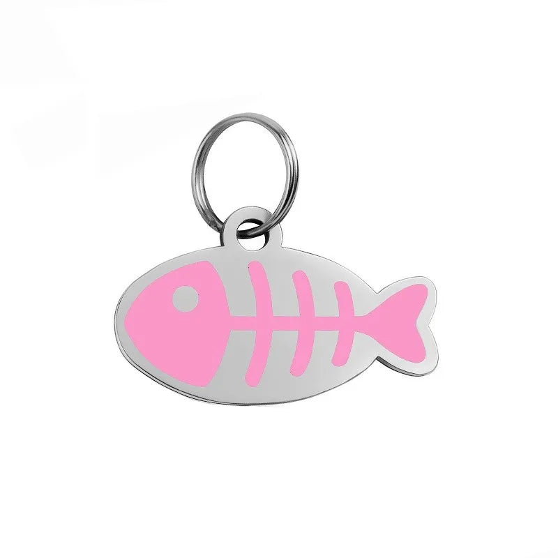 Personalized Dog Tag Bone Shaped Pet Id Tag Free Engraved Kitten Puppy Anti-Lost Dog Name Keychain Dog Accessories Cat Pendant