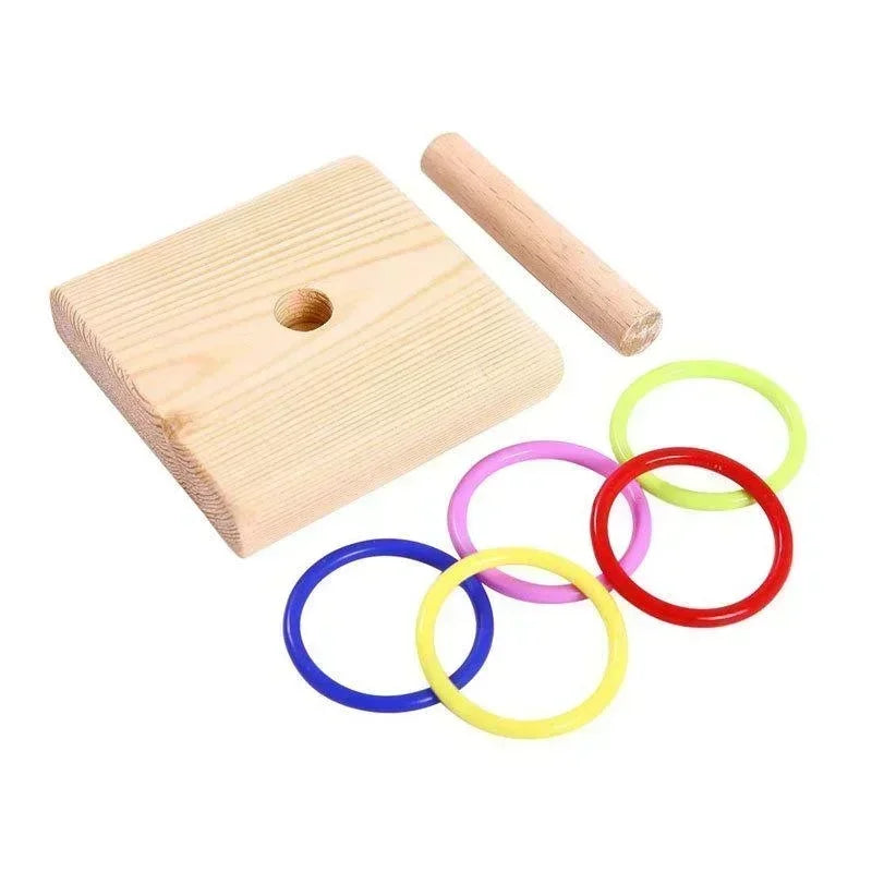 Bird Training Ring Toy Wooden Parrot Educational Toys Intelligence Training Interactive Bird Toys Bird Supplies Random Color