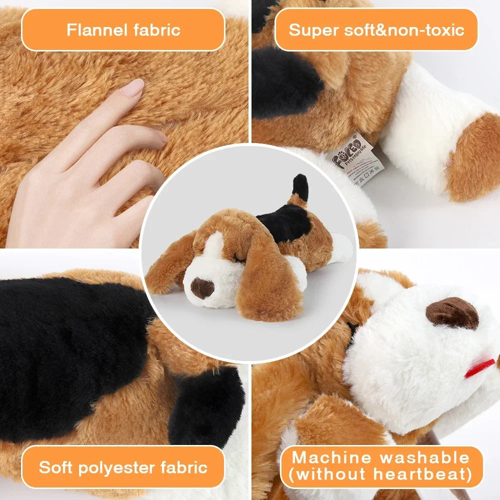 Puppy toys with heartbeat dog toys, pet separation stress soft plush relief and calming sleep partner behavior aid toys