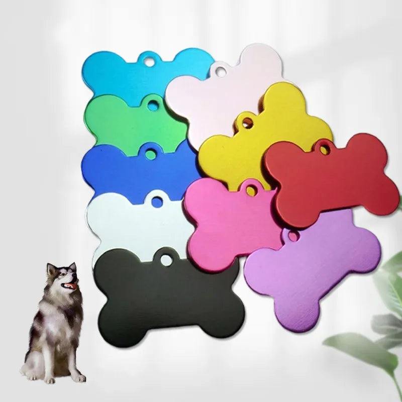 Personalized Dog Tag Bone Shaped Pet Id Tag Free Engraved Kitten Puppy Anti-Lost Dog Name Keychain Dog Accessories Cat Pendant