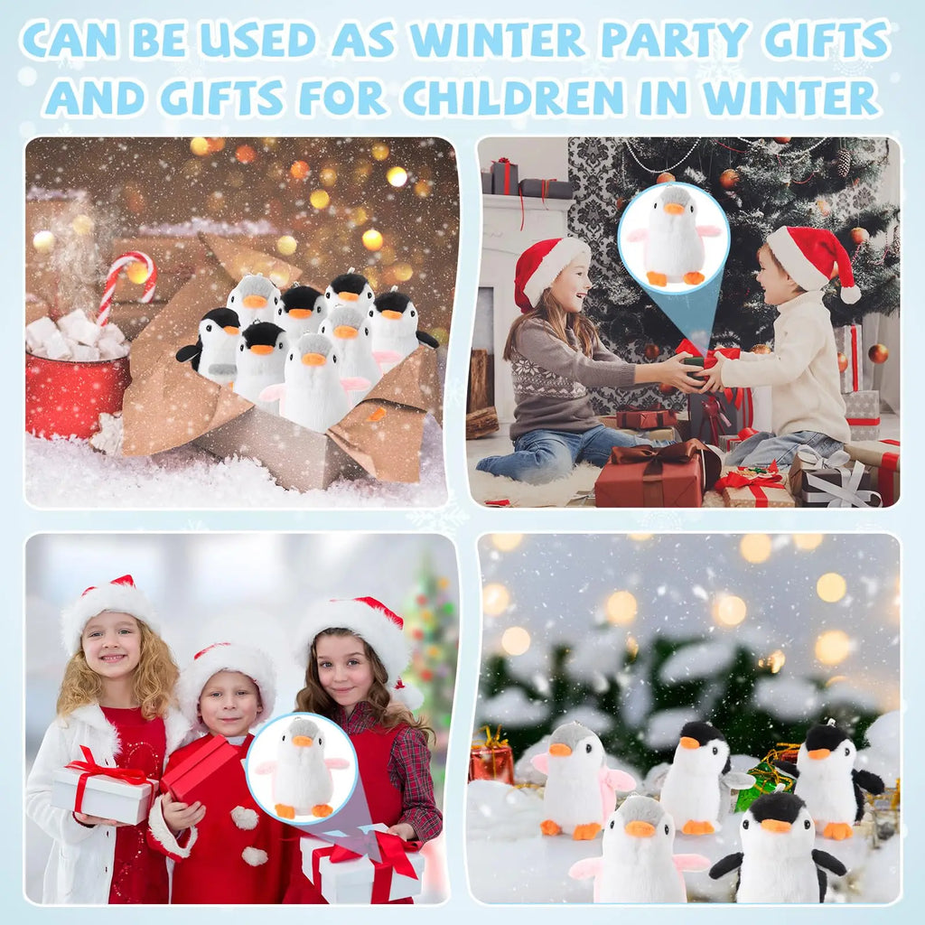 9-96Pcs Mini Stuffed Animal Penguin Plush Hanging Penguin Toys Small Penguin Keychain Valentine Stocking Stuffs Birthday Gifts