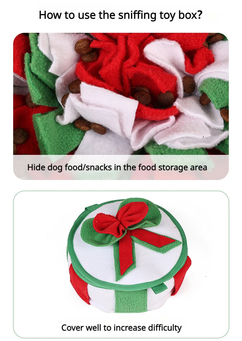 Dog Toys Sniffing Pad Slow Food Box Training Sniff Mat Dogs Release Stress Training Carpet Puppy Interactive Pet Christmas Gift