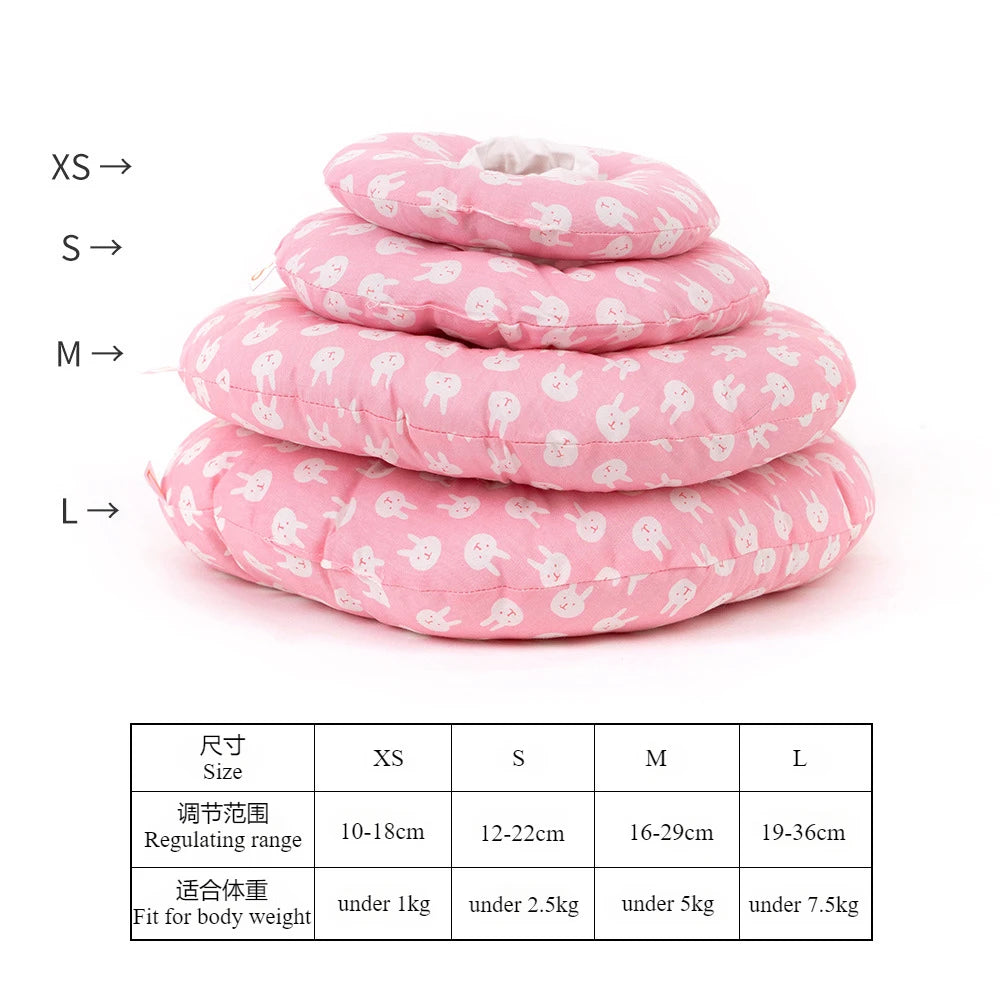 Sweet Donuts Cat Round Pillow Collar Pet Dog Neck Cone Recovery Collar for Anti-Bite Lick Surgery Cat Accessories Pet Collars