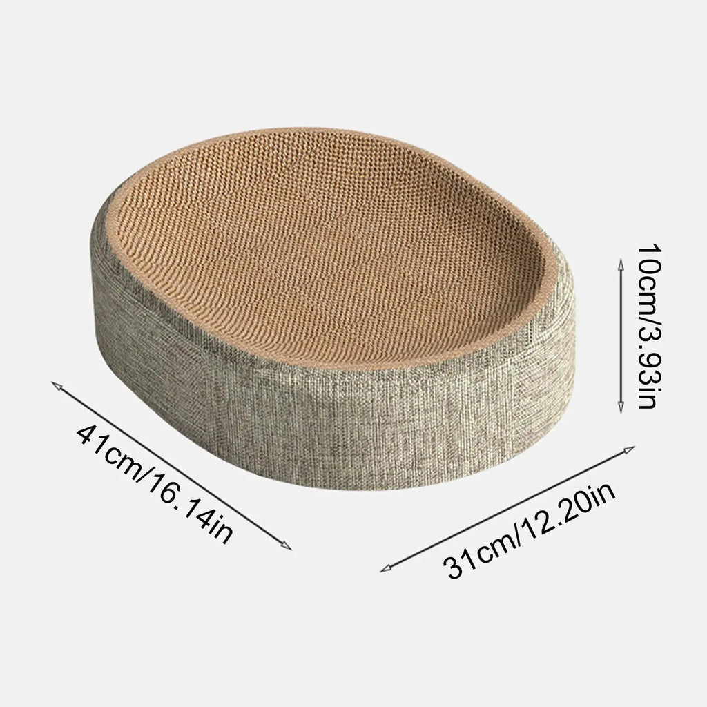 Cat Scratching Board Protect Furniture Grinding Claw Toys Oval Corrugated Paper Wear-resistant Cat Nest Cat Accessories