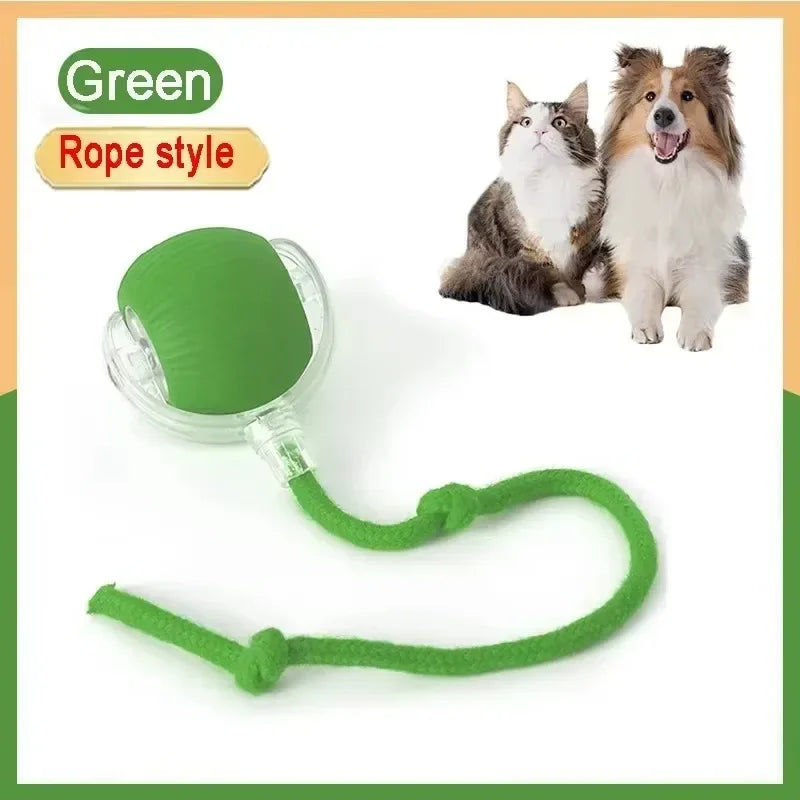 Cat Toys Interactive Ball  Automatic Rolling Dog Toys Faux Tail Rechargeable Smart Pet Electric Toy Cat Training Imitate Mouse 5