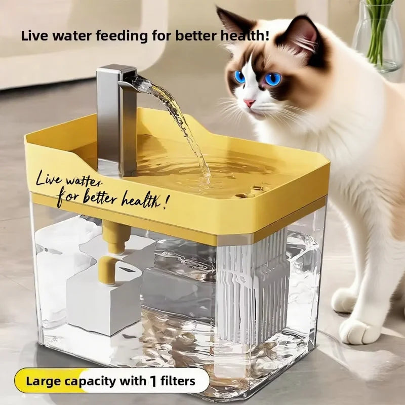 1.5L Pet Cat Water Fountain Automatic Circulating Drinking Dispenser with USB Filter Live Water  Circulation Cat Accessories