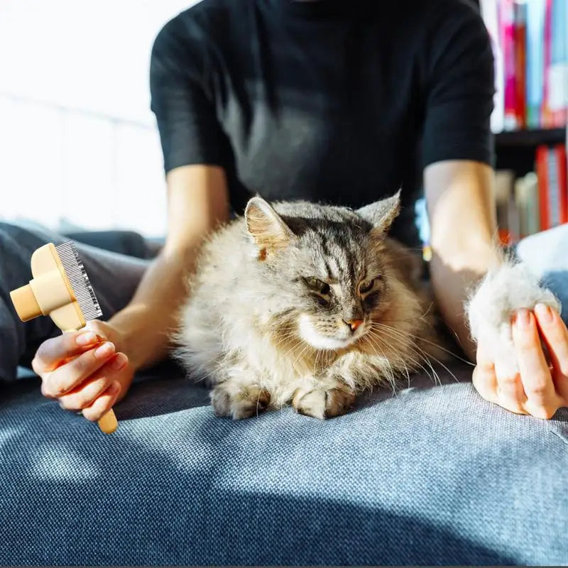 Pet Flea Comb Hair Comb Pet Hair Remover Cleaning Brush Cats Grooming  Deshedding Undercoat Comb Dog Accessories Tools