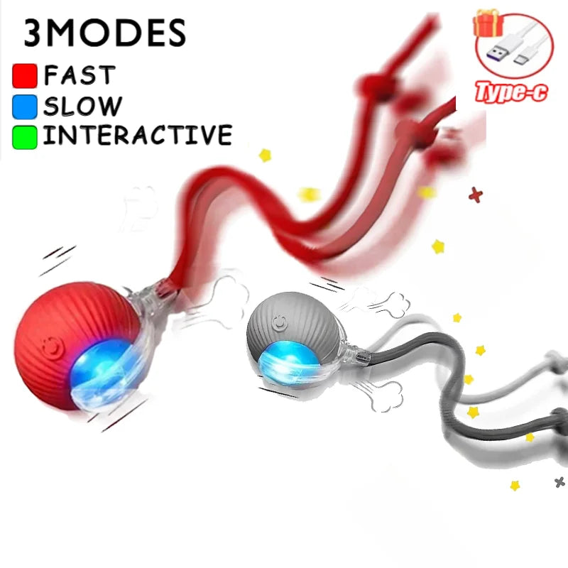 Interactive Toy for Cats Toy Automatic Rolling Ball Cat Accessories Rolling Ball Magic Ball Toys for Cat Training Imitate Mouse