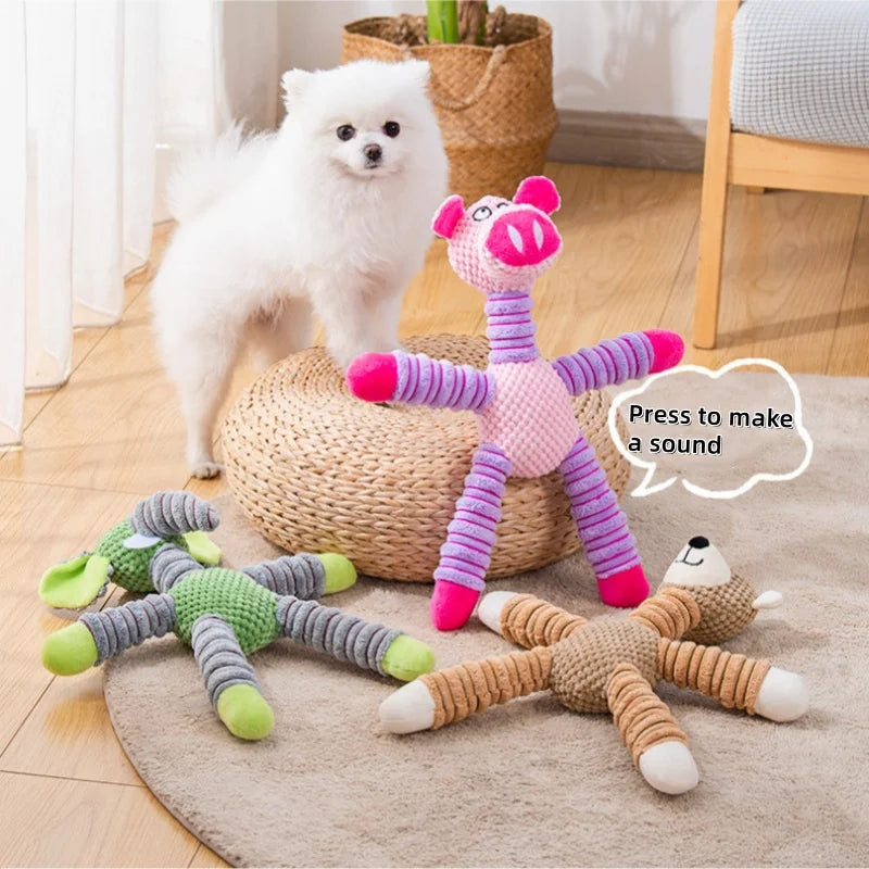 1pc Dog Toys Grinding Teeth Plush Pet Supplies Teeth Cleansing Toys Bite-resistant And Bored Interactive Puppy Toys