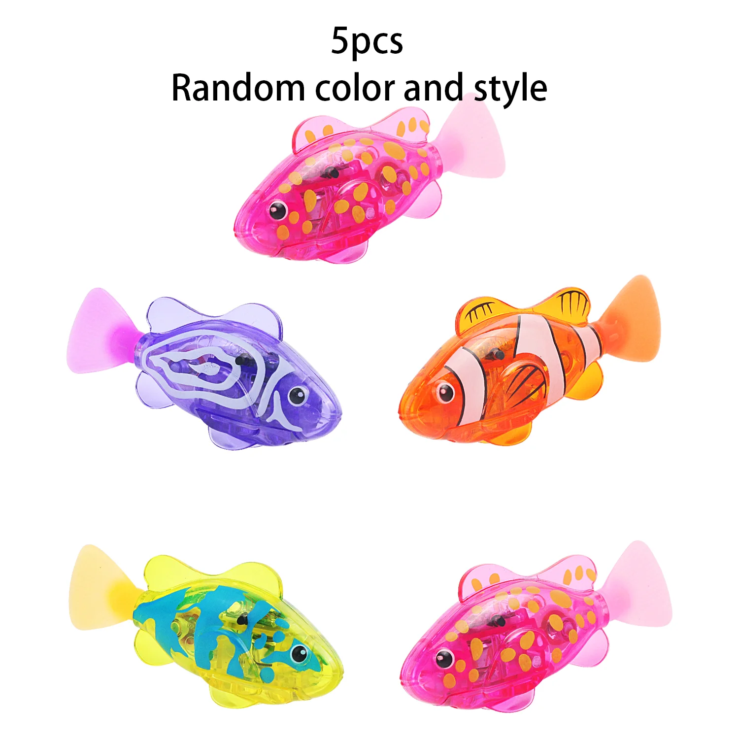 Swimming attracts pet fish, waterproof LED light toy fish, pet cat and dog toys, novel electronic fish