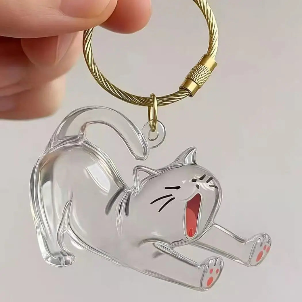 Cats Hair Storage Pendant Cute Keychain Bag Pendant Couple Car Key Chains Jewelry Souvenir Collection Gift Decor Cat Accessories
