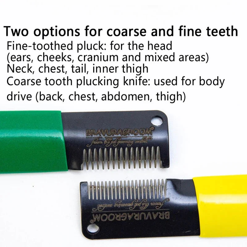 High-Quality Pet Groomer Dog Accessories Comb for Terrier Plucking Knife Steel Hair Pulling Tool Dog Beauty Supplies