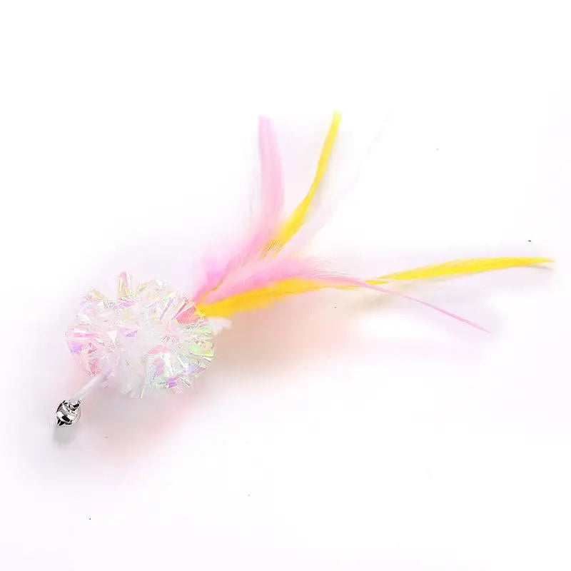 1/2pcs Funny Cat Stick Flower Bud Feather Sticks Cats Chaser Interactive Toys Fishing Rod Cat Toy Cat Accessories Pet Supplies