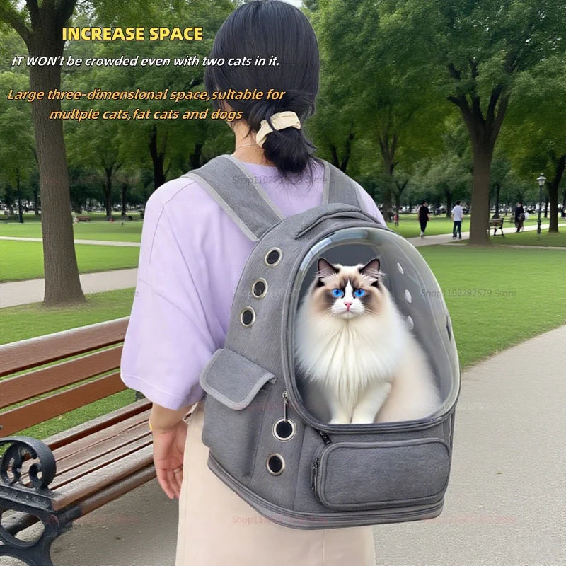 New Transparent Pet Carrier Backpack for Cats and Small Dogs Breathable Outdoor Cat Accessories Shoulder Bag Travel Pet Supplies