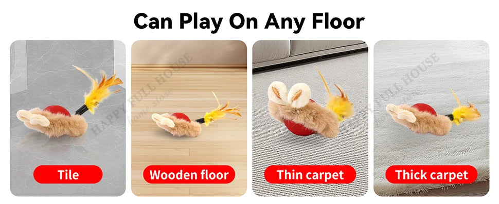 3 in 1 Cat Toy Interactive Ball for Indoor Cat  Game Toys, Cat Toys Electric, Automatic Cat Toy, Cat Toys Moving