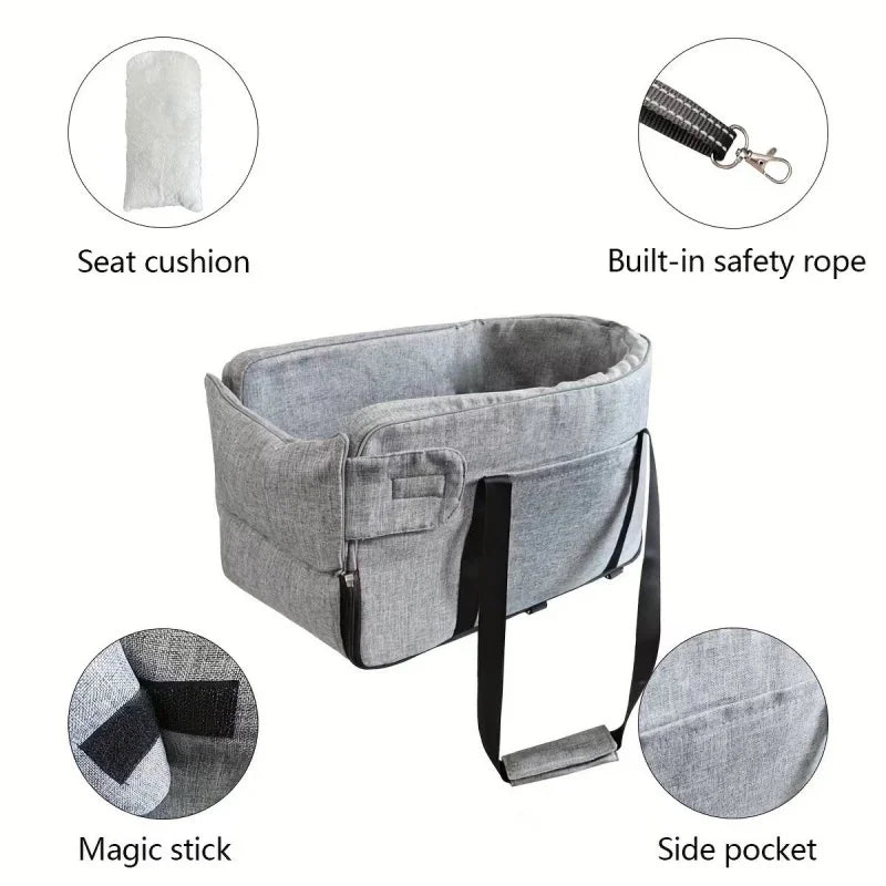 Dog Car Seat Bed Car Central Dog Car Seat Bed Portable Dog Carrier For Small Dogs Cats Safety Travel Bags Dog Accessories