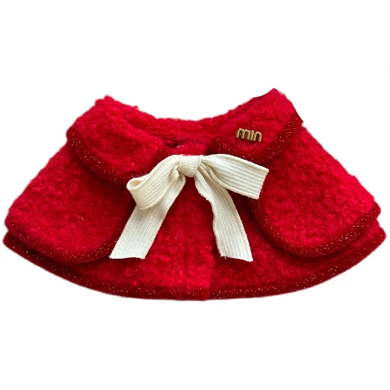 Princess Please for Christmas! Pet Bow Tie Cloak Collar Medium Dog Drool Towel Fall & Winter Dog Accessories