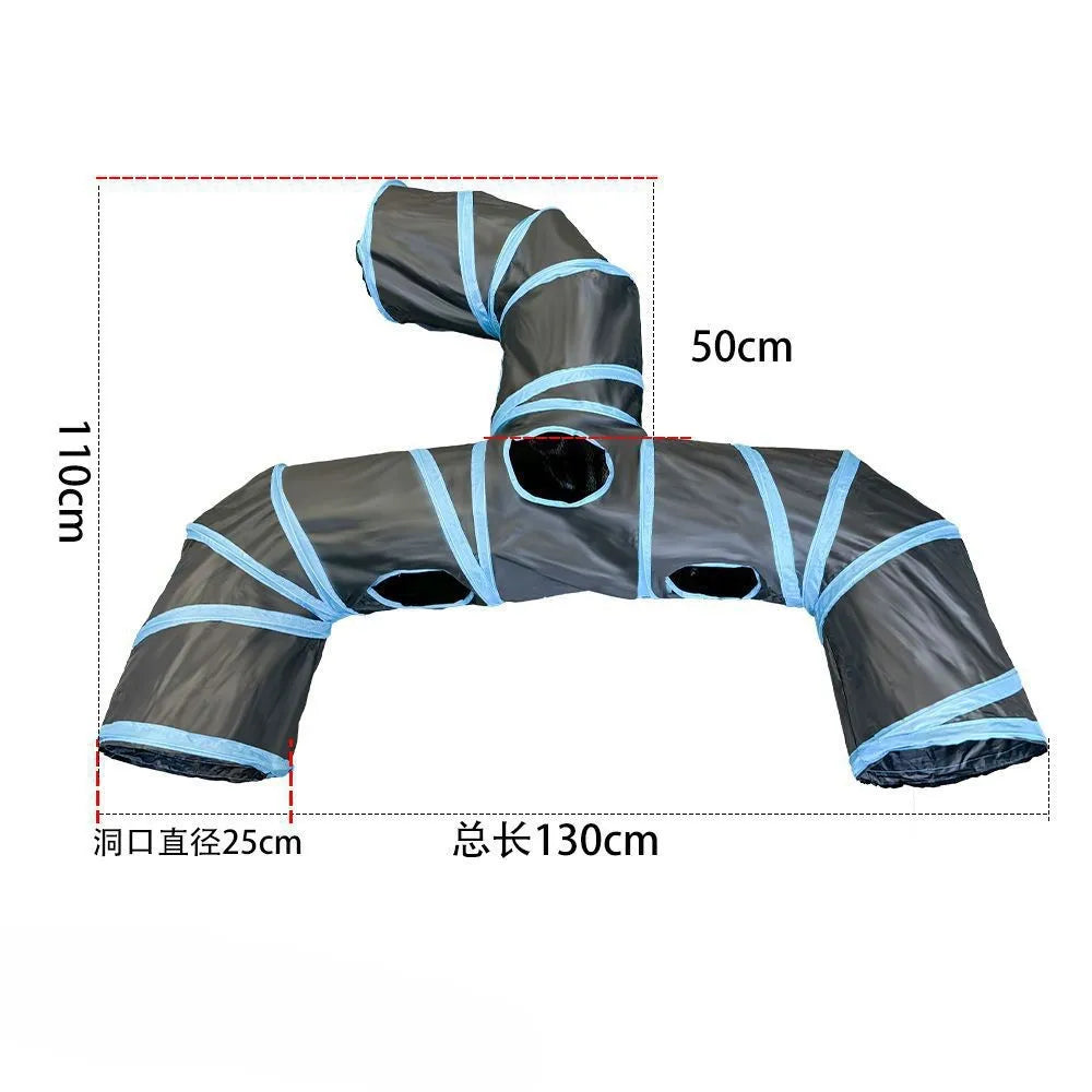 Cat Tunnel Portable Foldable Set Pet Rabbit Guinea Pig Tent Maze Channel Toy Dog Fence Pet Cage Large Space Multiple Gameplay