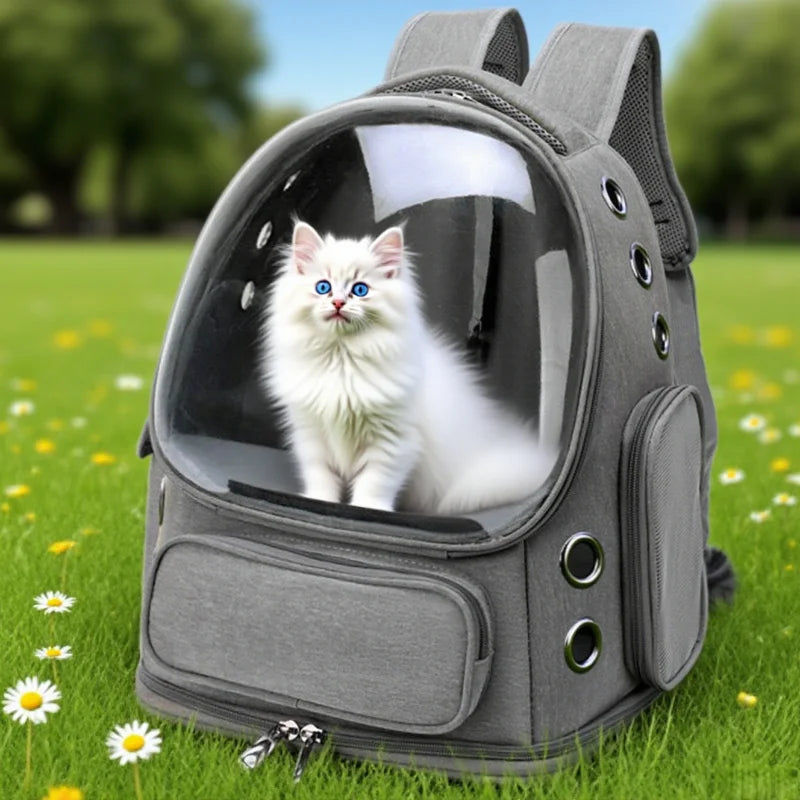 2025 Transparent Pet Carrier Backpack Breathable Cat and Small Dog Bag Outdoor Travel Shoulder Bag Pet Supplies Cat Accessories