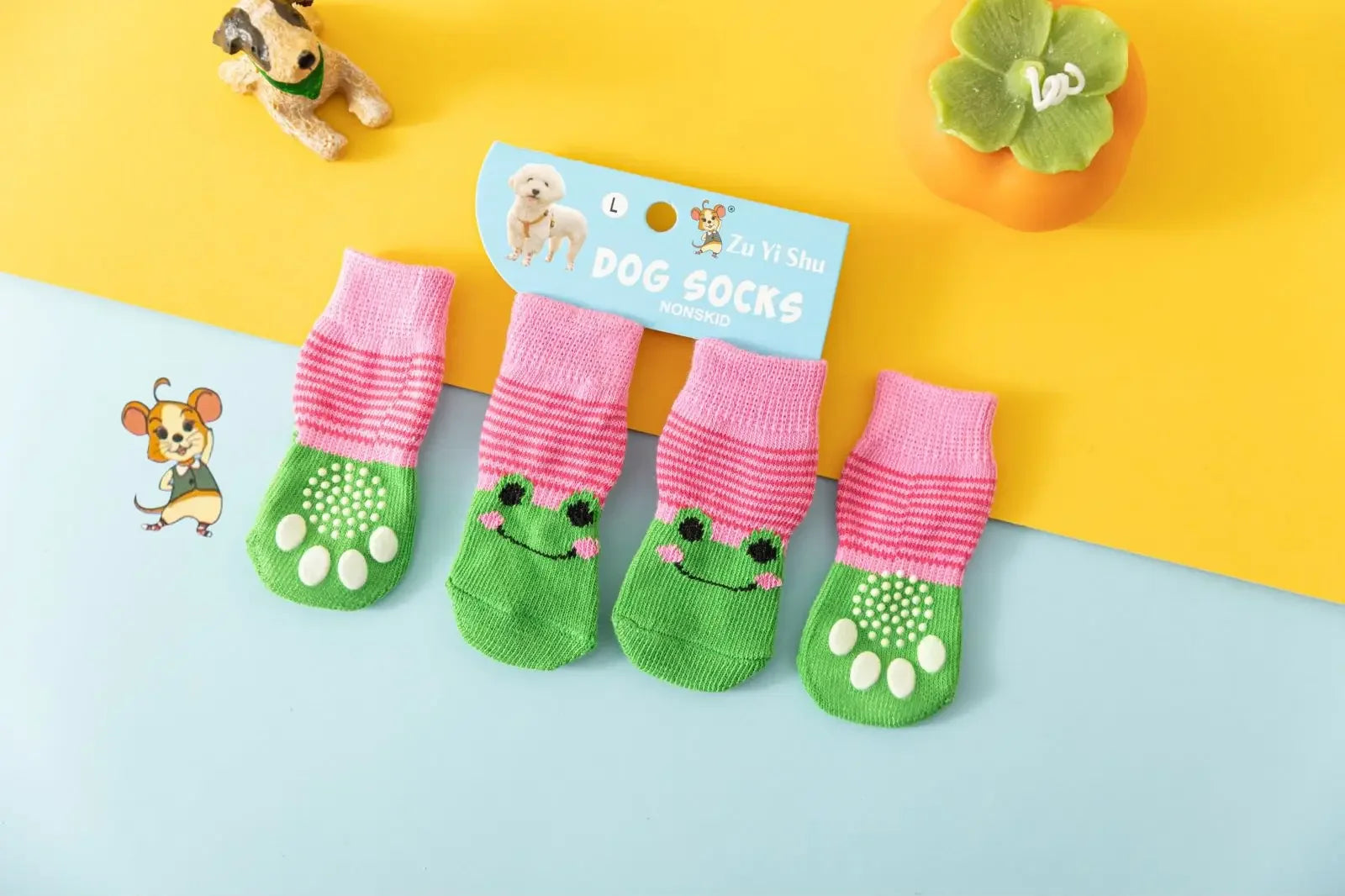 Puppy Dog Knit Socks Autumn Cute Winter Pet Socks Anti-Slip Knitted Small Dogs Shoes Warm Paw Protector Dog Accessories