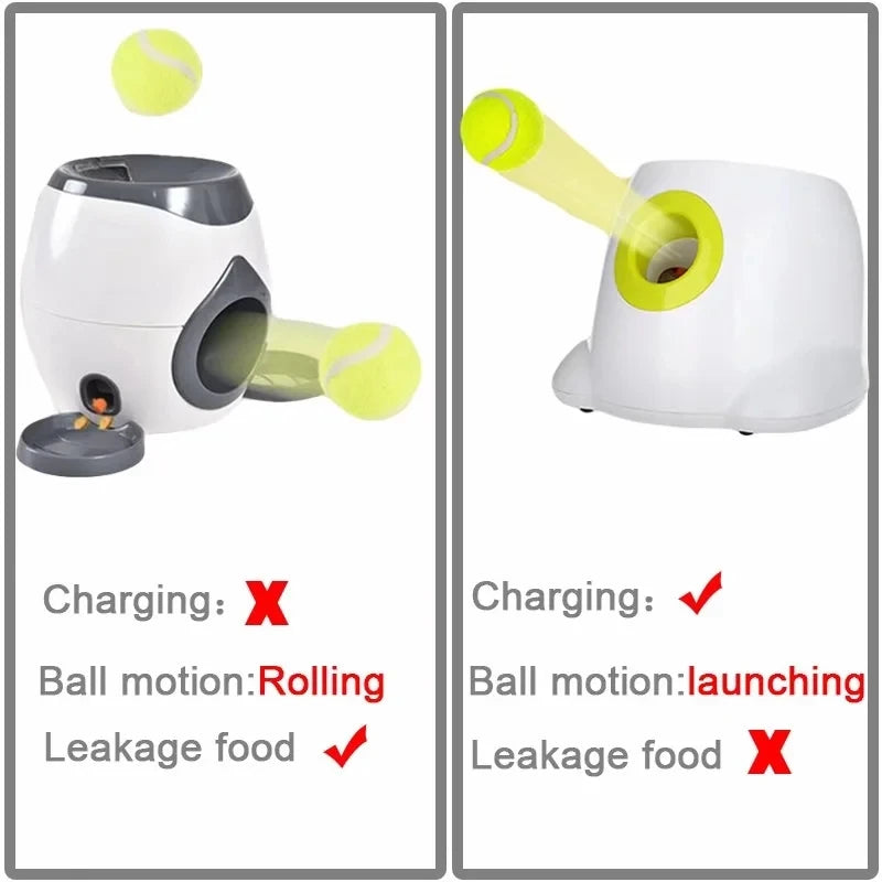 Automatic Pet Feeder Interactive Take Tennis Launcher Dog Training Toy Fun Ball Throwing Machine Teddy Corgi Shiba Inu Dog Toys