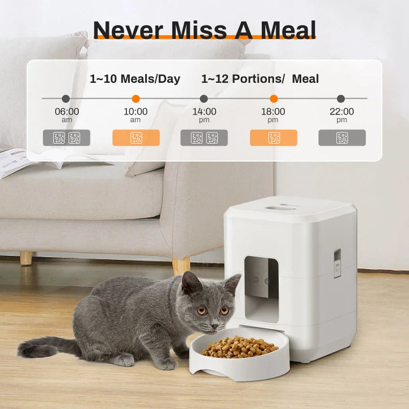 2L Automatic Pet Feeder Wifi version Smart Cat Feeder Dog Slow Food Dispenser Regular And Quantitative Feeding Cat Accessories