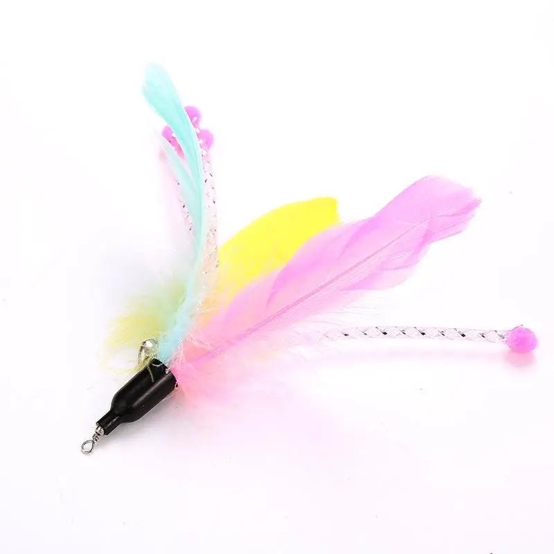 1/2pcs Funny Cat Stick Flower Bud Feather Sticks Cats Chaser Interactive Toys Fishing Rod Cat Toy Cat Accessories Pet Supplies
