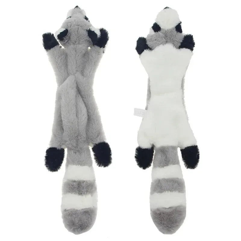 Plush Dog Toys Squirrel Raccoon Fox 18 Inch Stuffing Free Squeaky for Small  Medium Dogs No Stuffing with Squeakers Dog Chew Toy