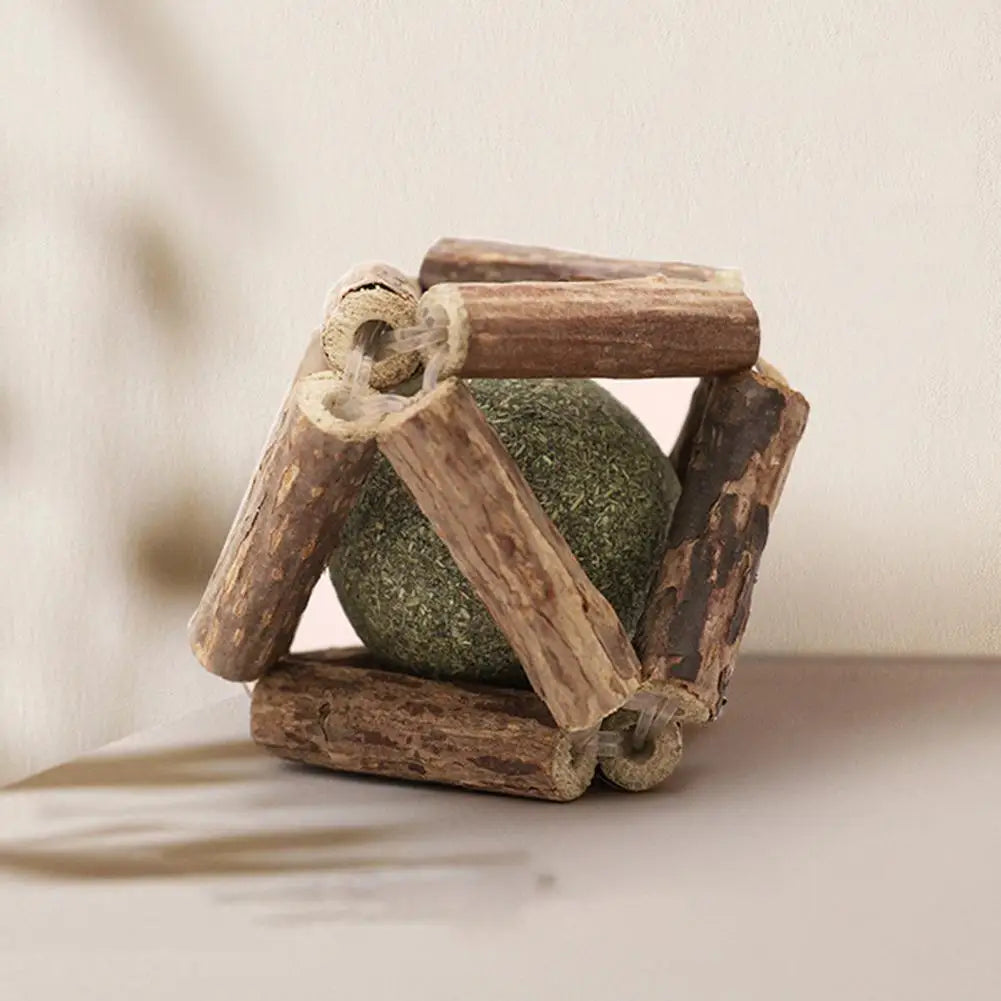 Catnip Silvervine Cat Toys Plaque Tartar Elimination Toys Natural Catnip Silvervine Ball Toy Set for Dental for Indoor for Teeth