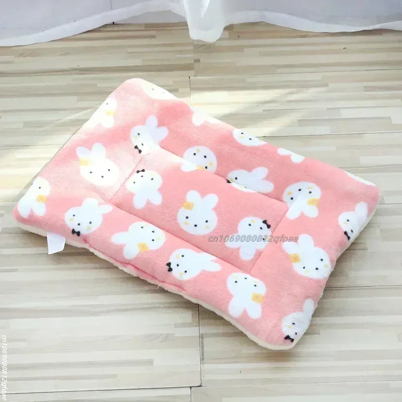 Soft Cat Bed Mats Short Plush Pet Sleeping Bed Mats for Cats Small Dogs Cute Pet Pad Blanket Warm Kitten Cushion Cat Accessories