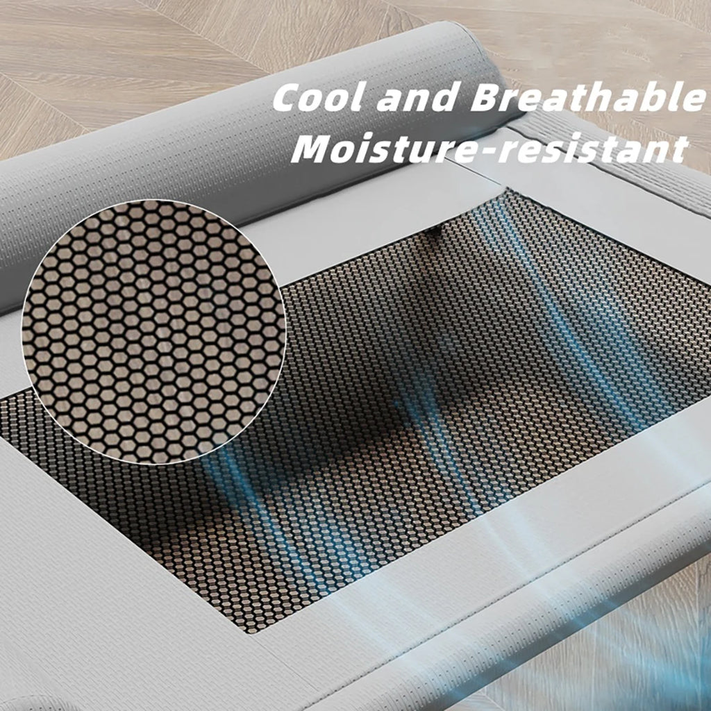 Portable Cooling Cat Bed with Slope Headrest Washable Pet Bed fit Medium Cats & Dogs Durable Breathable Camp Bed Cat Accessories