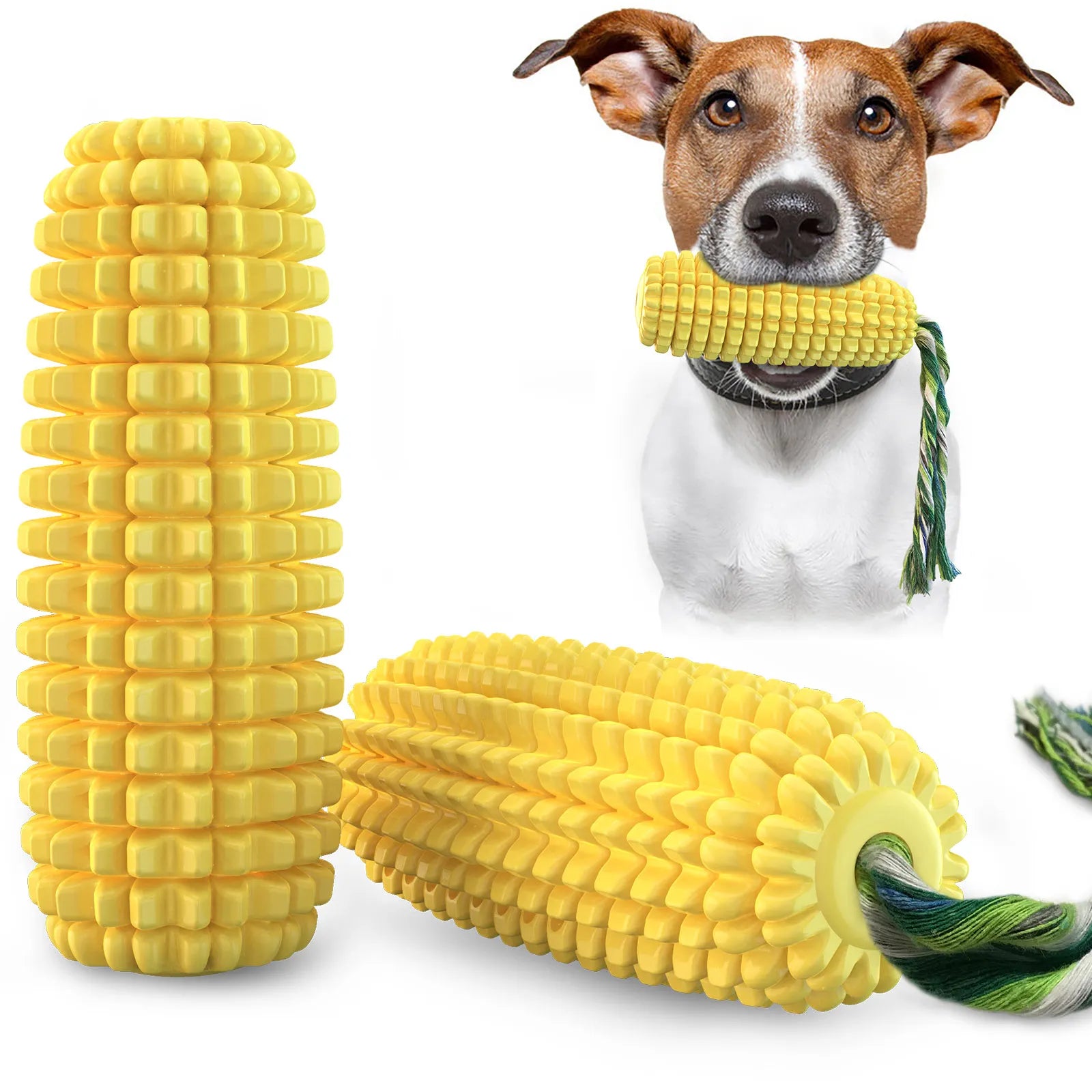 Squeak Corn Chawing Pet Toy Indestructible Toothbrush Dog Toys For Aggressive Chewers Soft Big dog Plaything with Sound