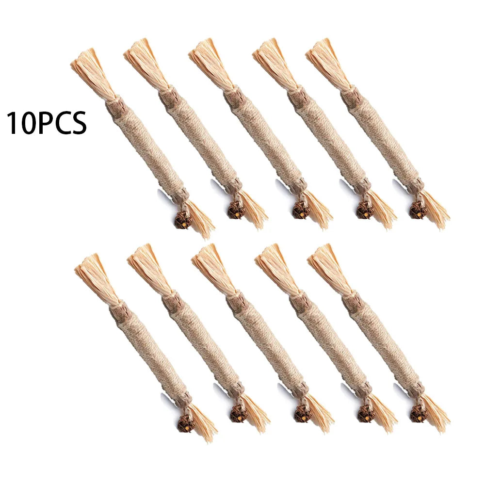 New Cat Toys Natural Matatabi Pet Cat Snacks Stick Cleans Tooth Removers Hair to Promote Digestion Silvervine Kitten Chew Toy