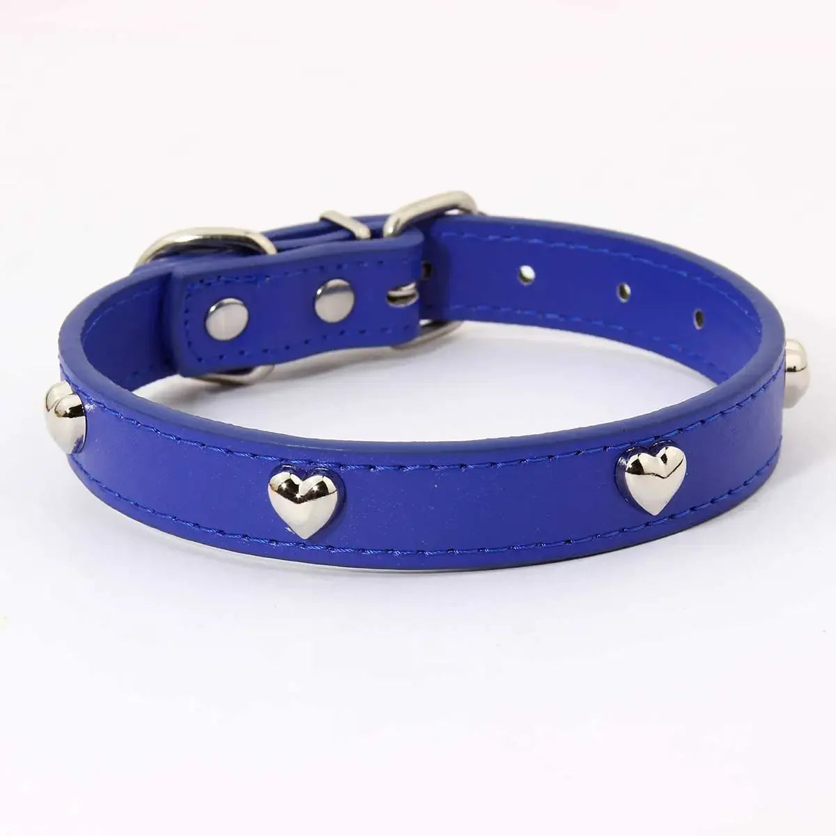 PU Leather Durable Pet Dog Collars with Love Puppy Pug Collars for Small Large Dog Chihuahua Cat Accessories collar perro
