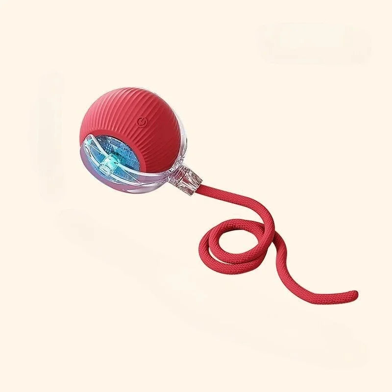 Interactive Dog Toys Rechargeable Pet Interactive Toys Electric Cats Ball Automatic Rolling Fake Tail Ball Dog Cats Toy