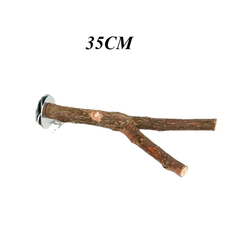 20/30/35cm Bird Toys Natural Log Tree Fork Birdcage Bifurcated Station Stand Parrots Chew Toy Standing Pole Durable Bird Toys