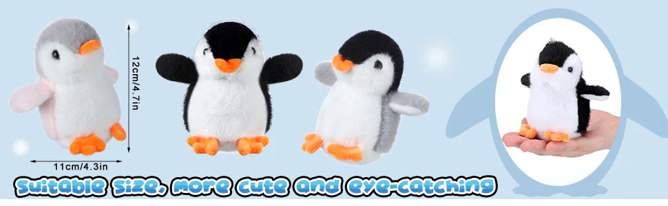 9-96Pcs Mini Stuffed Animal Penguin Plush Hanging Penguin Toys Small Penguin Keychain Valentine Stocking Stuffs Birthday Gifts