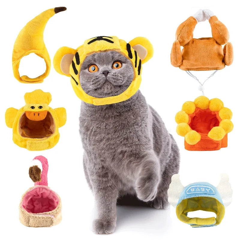 Winter Pet Warm Dog Hat Cute Animal Autumn Funny Dog Hat Fleece Dog Costume Puppy Kitten Cap Party Festival Dog Accessories