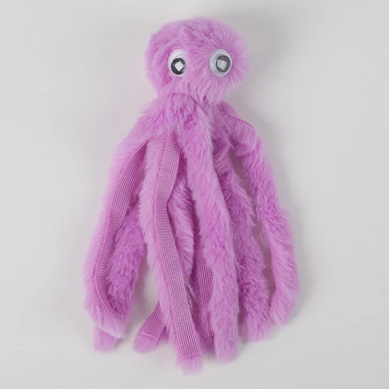 Cat Toy Cute Octopus Plush Toy Bite Resistant Teeth Interactive Play Pet Supplies Cat Dog Toys Octopus Boredom Relief Cat Toys