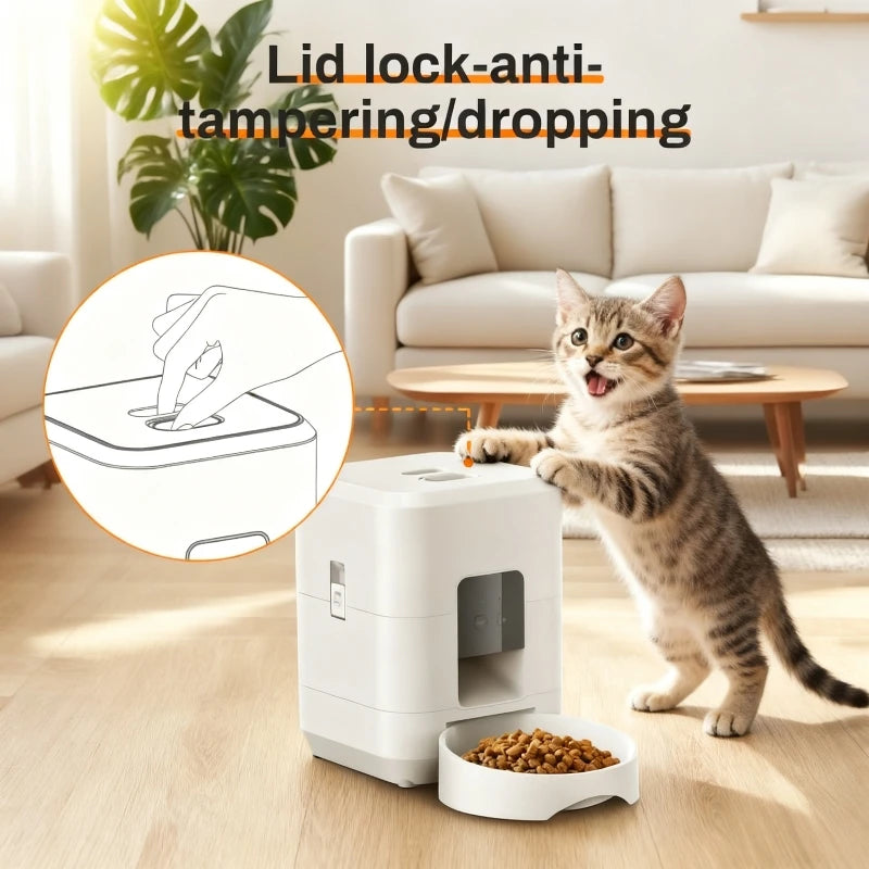 2L Smart Automatic Pet Feeder WiFi Cat Food Dispenser Remote Timed and Quantitative Feeding for Cat or Small Pet Cat accessories