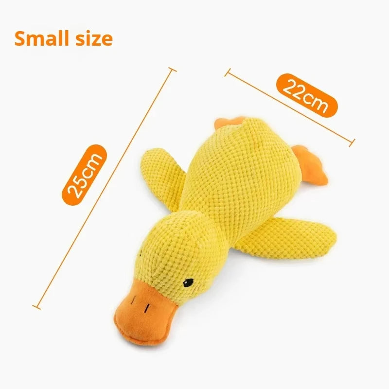 Plush Companion Sleeping Duck Dog Toys for Small Large Dogs Bite Resistant Teeth Grinding Sound Relief Duck Sound Toy 2025 New