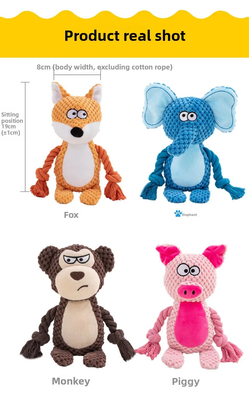 Quality Plush Dog Toys Chewy Squeaky Fun for All Breeds Durable Teething Options for Puppies Ideal for Small Medium Large Dogs