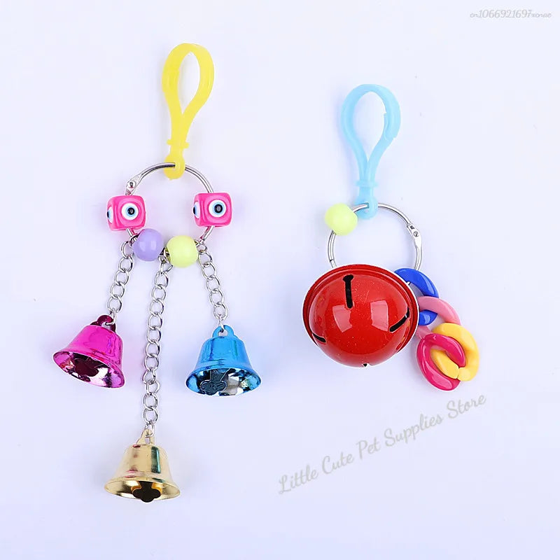 Pack Bird Toy Cage Bird Accessories Wood Parrot Toys Bird Toy Swing Suspension Bridge Ball Cage Bells Pet Supplies Set