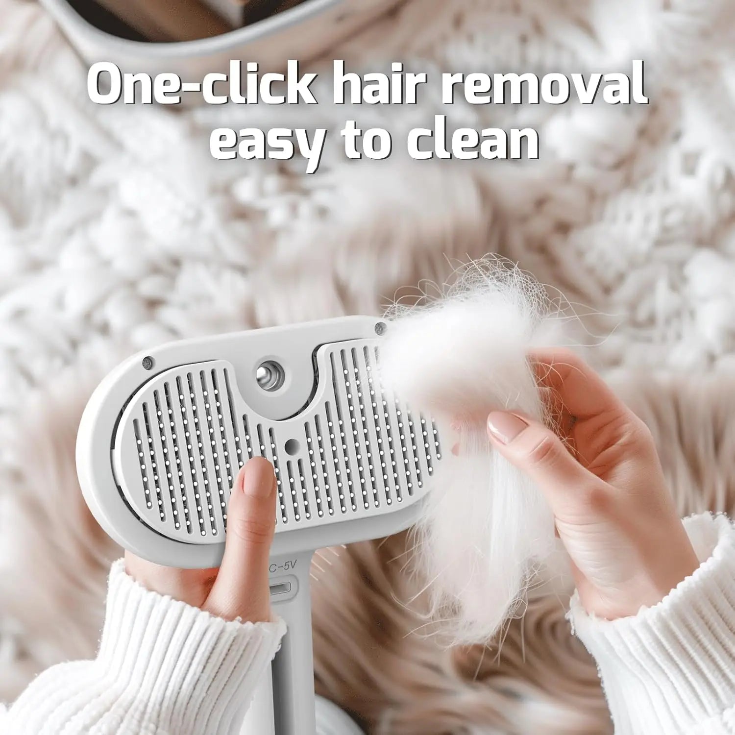 Pet Spray Hair Comb Pet Hair Remover Cleaning Brush Cats Grooming Dog Accessories Tools Dematting Water Mist Humidifier Comb