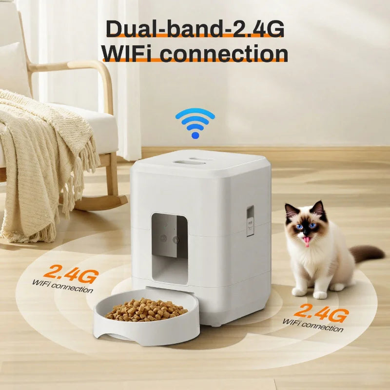 2L Automatic Pet Feeder Wifi Smart Cat Dog Food Dispenser App Controlled Slow and Quantitative Feeding for Pets Cat Accessories